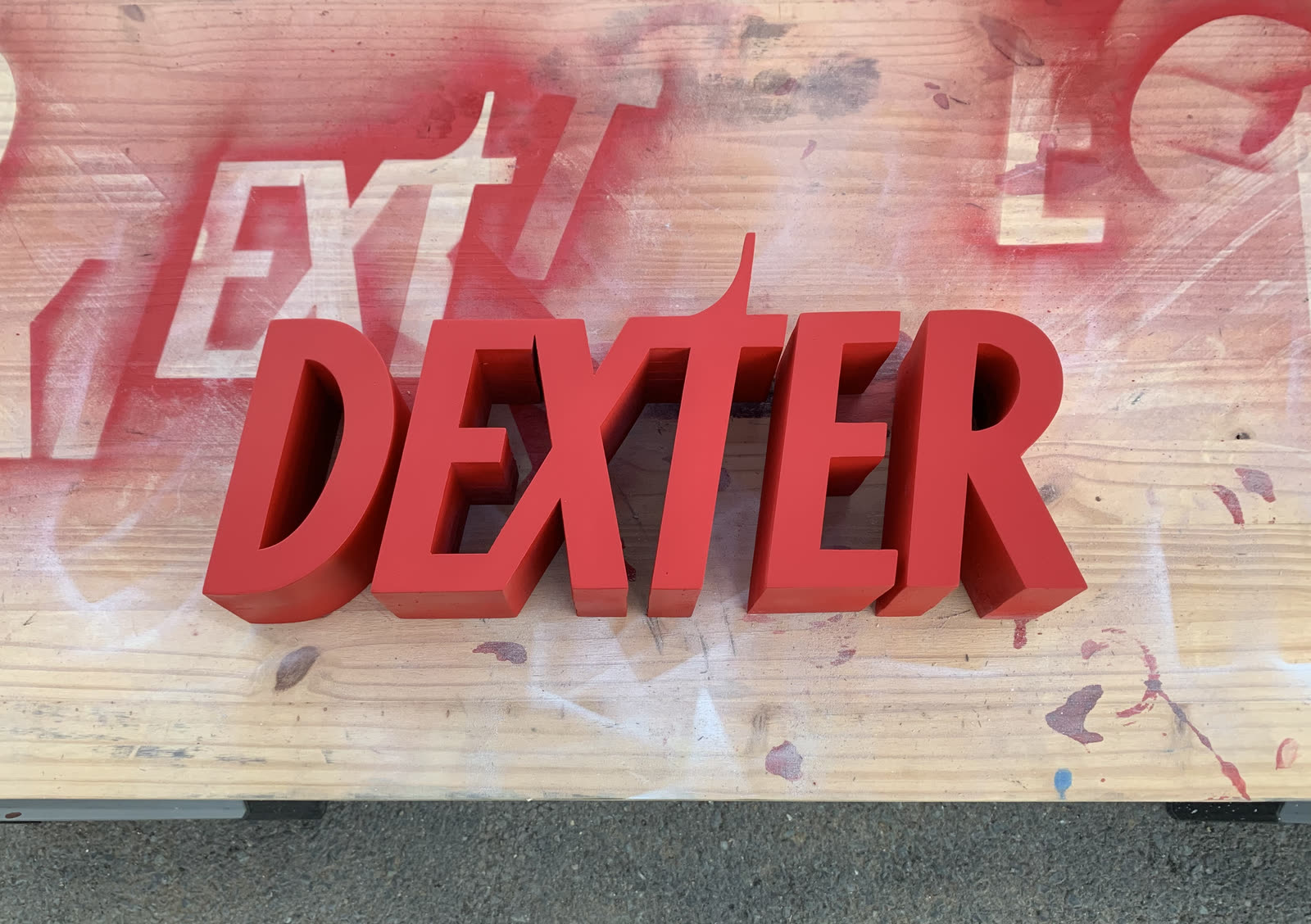 The Dexter logo rendered in ice for the teaser title treatment