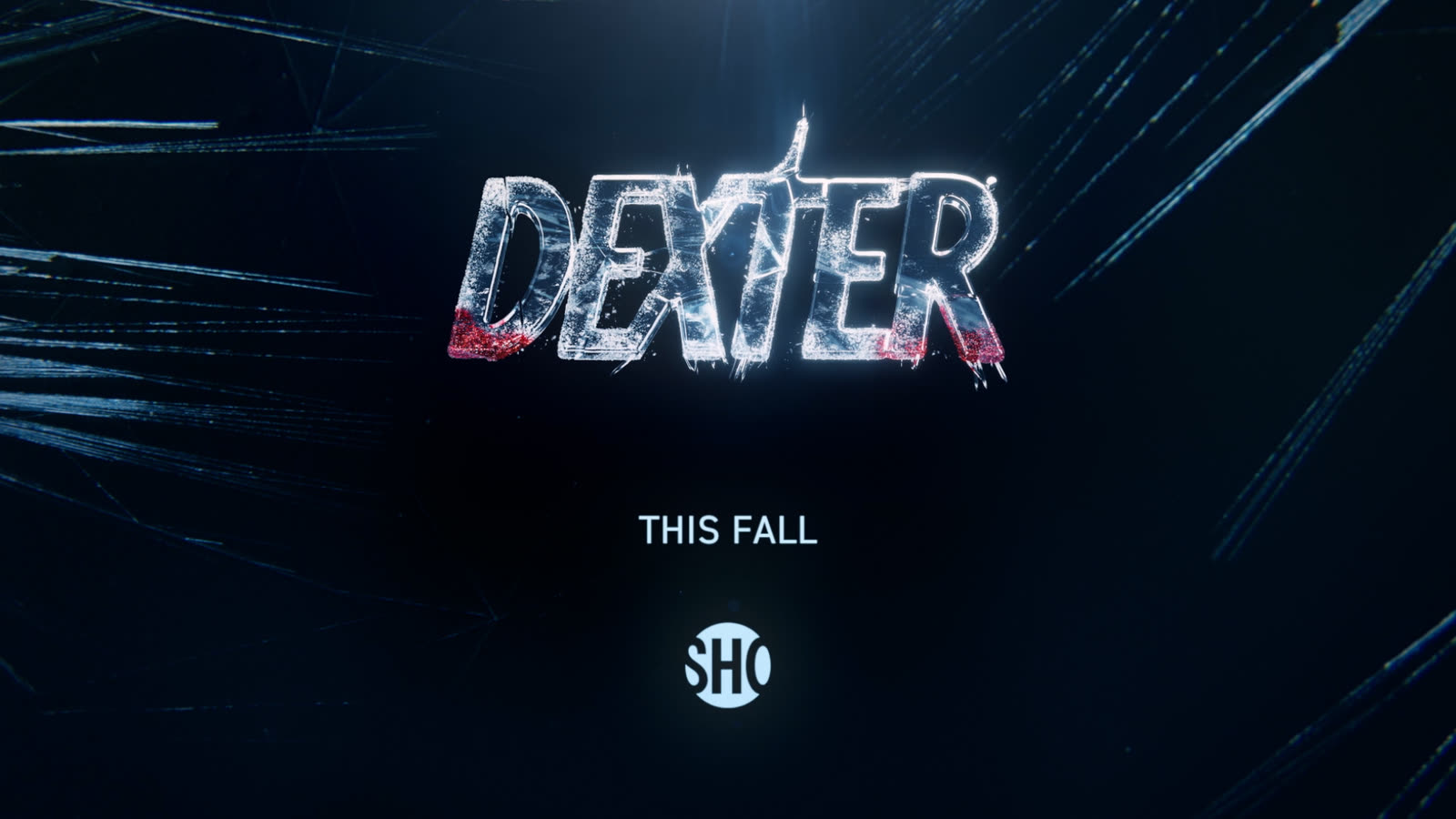 The Dexter: New Blood logo carved from cracking ice