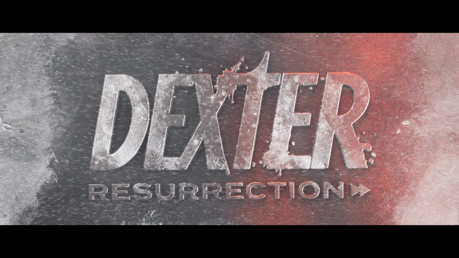 The Dexter: Resurrection logo, steel and blood