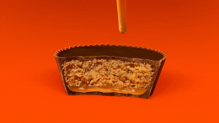 The Reese's cup built procedurally in CG, from chocolate shell to filling